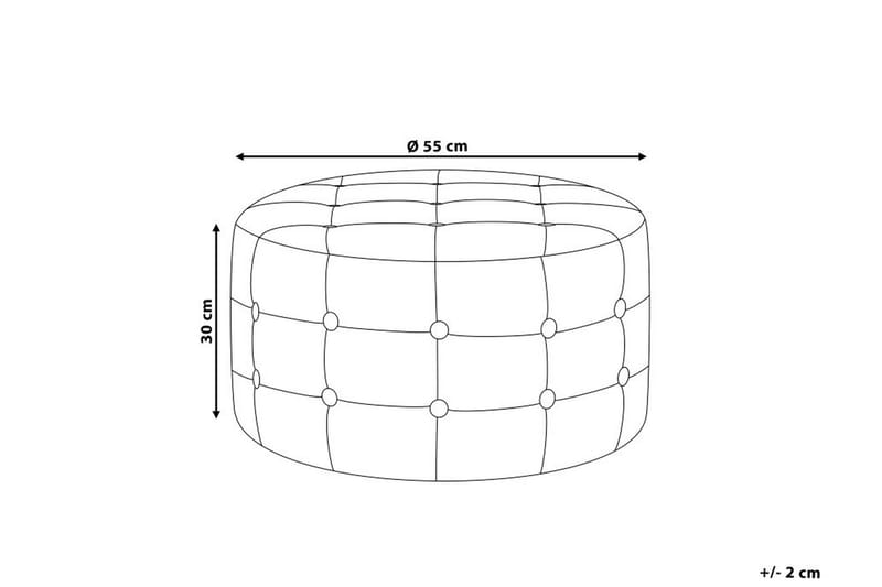 Tampa Fotpall 55|55 cm - Röd - Fotpall