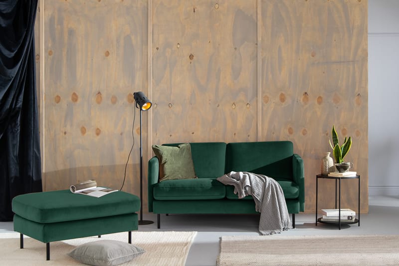 Teodin Fotpall Sammet - Grön - Möbler - Stolar & fåtöljer - Pall & puff - Fotpall