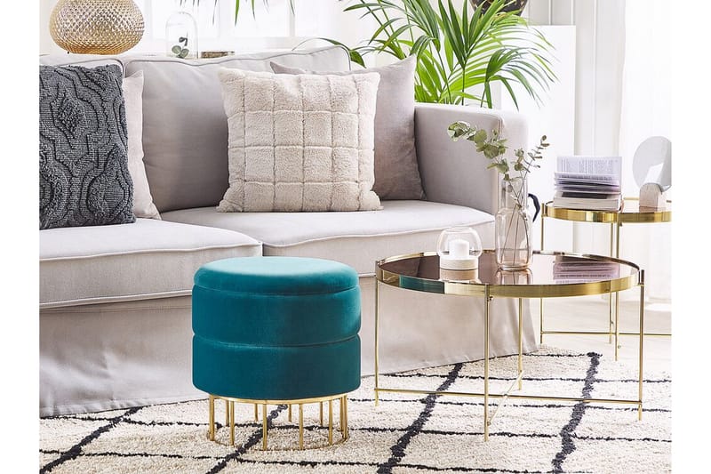 Tomakulla Fotpall med Förvaring - Blå - Möbler - Stolar & fåtöljer - Pall & puff - Fotpall - Fotpall med förvaring