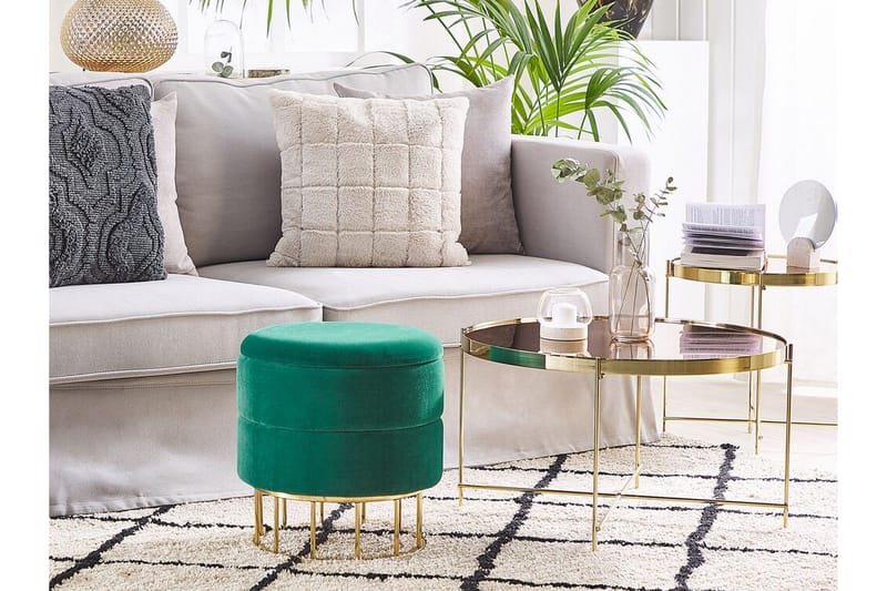 Tomakulla Fotpall med Förvaring - Grön - Möbler - Stolar & fåtöljer - Pall & puff - Fotpall - Fotpall med förvaring