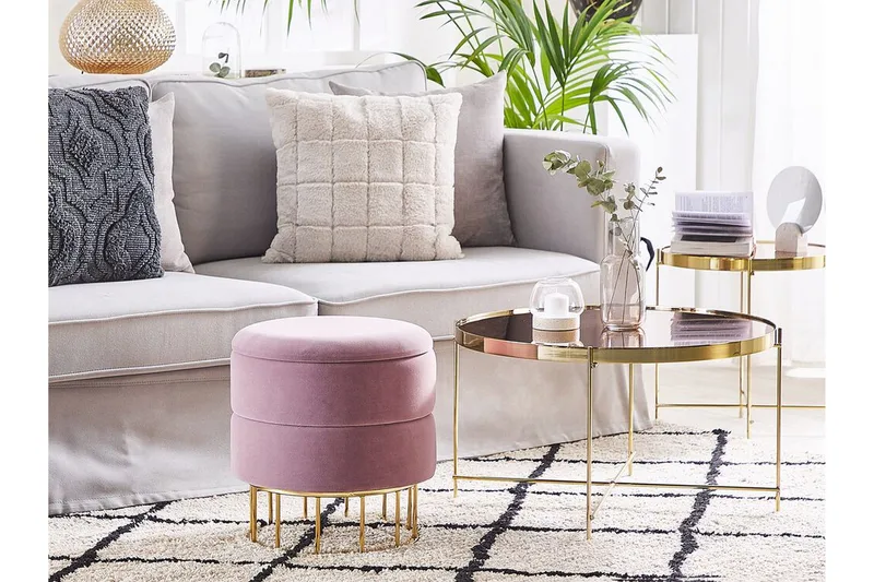 Tomakulla Fotpall med Förvaring - Rosa - Möbler - Stolar & fåtöljer - Pall & puff - Fotpall - Fotpall med förvaring