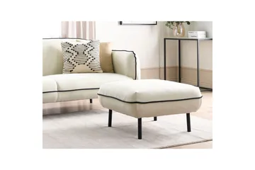 Fotpall Tonsberg Beige/svart - Beige/svart - Möbler - Stolar & fåtöljer - Pall & puff - Fotpall