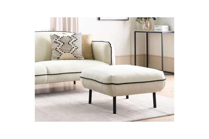 Fotpall Tonsberg Beige/svart - Beige/svart - Möbler - Stolar & fåtöljer - Pall & puff - Fotpall