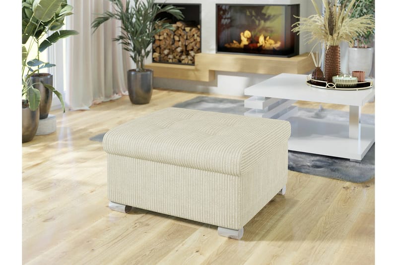 Trefor Fotpall 68 cm - Cream - Möbler - Stolar & fåtöljer - Pall & puff - Fotpall