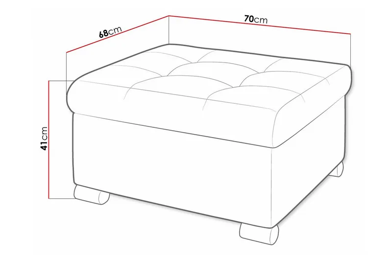 Trefor Fotpall 68 cm - Grön - Möbler - Stolar & fåtöljer - Pall & puff - Fotpall