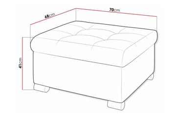 Trefor Fotpall 68 cm Ljusgrå - Möbler - Stolar & fåtöljer - Pall & puff - Fotpall