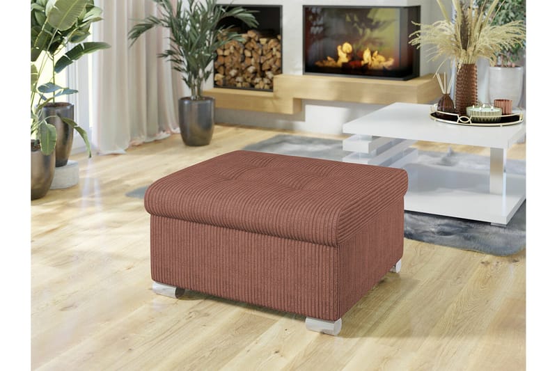 Trefor Fotpall 68 cm - Rosa - Möbler - Stolar & fåtöljer - Pall & puff - Fotpall