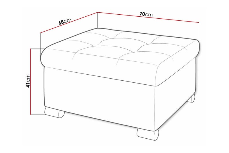 Trefor Fotpall 68 cm - Möbler - Stolar & fåtöljer - Pall & puff - Fotpall