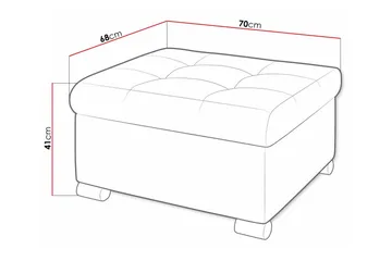 Trefor Fotpall 68 cm - Möbler - Stolar & fåtöljer - Pall & puff - Fotpall