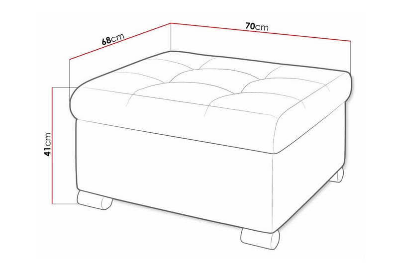 Trefor Fotpall 68 cm - Möbler - Stolar & fåtöljer - Pall & puff - Fotpall