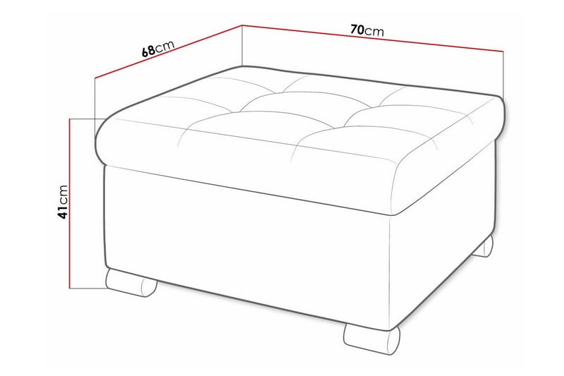 Trefor Fotpall 68 cm - Möbler - Stolar & fåtöljer - Pall & puff - Fotpall