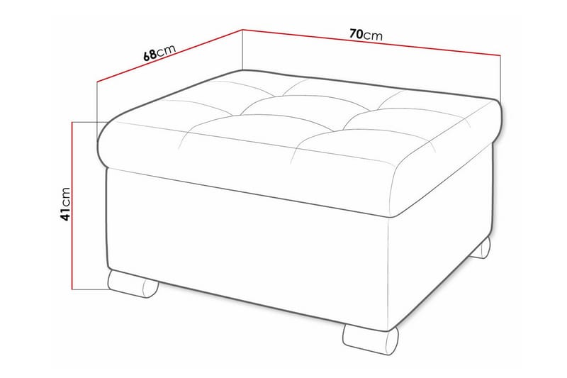 Trefor Fotpall 68 cm - Möbler - Stolar & fåtöljer - Pall & puff - Fotpall