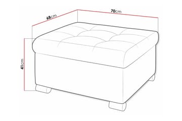 Trefor Fotpall 68 cm - Möbler - Stolar & fåtöljer - Pall & puff - Fotpall