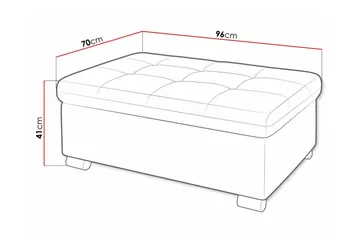 Trefor Fotpall 70 cm - Blå - Möbler - Stolar & fåtöljer - Pall & puff - Fotpall