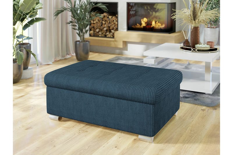 Trefor Fotpall 70 cm - Blå - Möbler - Stolar & fåtöljer - Pall & puff - Fotpall