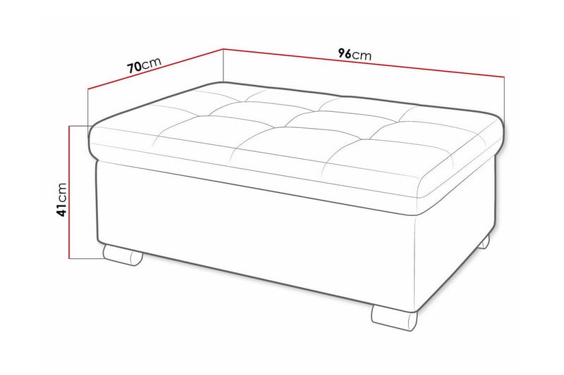 Trefor Fotpall 70 cm - Blå - Möbler - Stolar & fåtöljer - Pall & puff - Fotpall