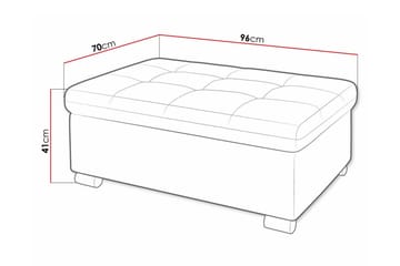 Trefor Fotpall 70 cm - Cream - Möbler - Stolar & fåtöljer - Pall & puff - Fotpall