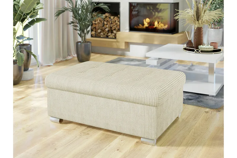 Trefor Fotpall 70 cm - Cream - Möbler - Stolar & fåtöljer - Pall & puff - Fotpall