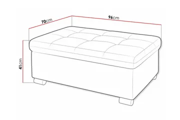 Trefor Fotpall 70 cm - Gul - Möbler - Stolar & fåtöljer - Pall & puff - Fotpall