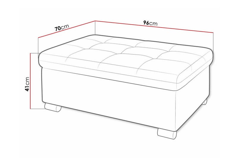 Trefor Fotpall 70 cm - Gul - Möbler - Stolar & fåtöljer - Pall & puff - Fotpall