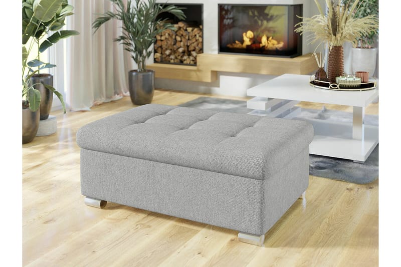 Trefor Fotpall 70 cm Ljusgrå - Möbler - Stolar & fåtöljer - Pall & puff - Fotpall