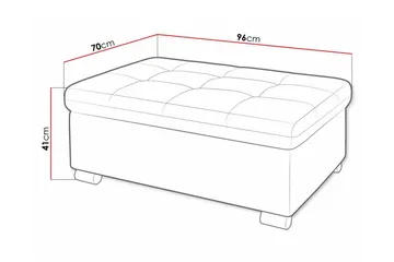 Trefor Fotpall 70 cm Ljusgrå - Möbler - Stolar & fåtöljer - Pall & puff - Fotpall