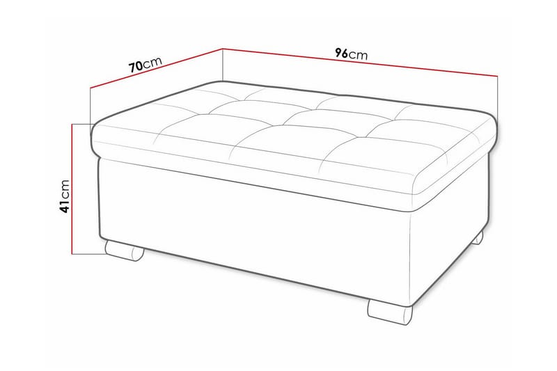 Trefor Fotpall 70 cm - Möbler - Stolar & fåtöljer - Pall & puff - Fotpall