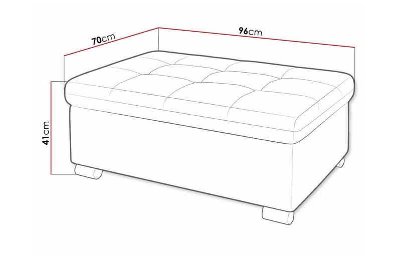 Trefor Fotpall 70 cm - Möbler - Stolar & fåtöljer - Pall & puff - Fotpall
