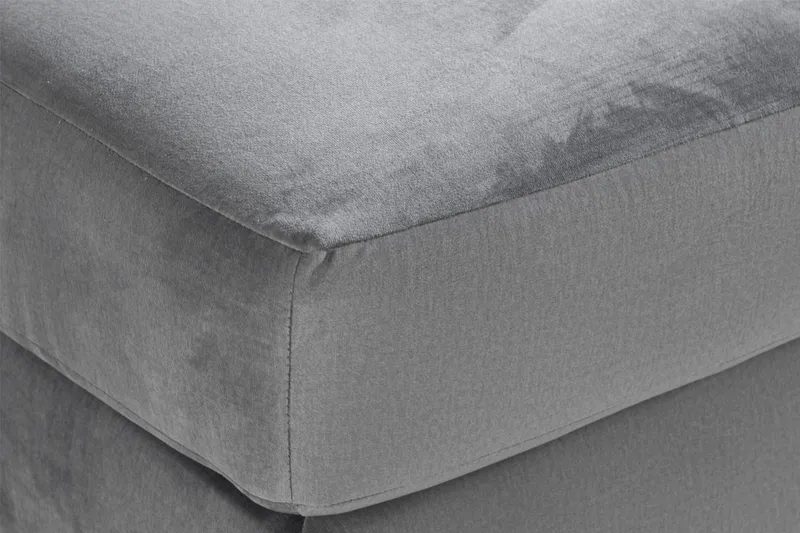 Trend Fotpall - Ljusgrå Sammet - Möbler - Stolar & fåtöljer - Pall & puff - Fotpall