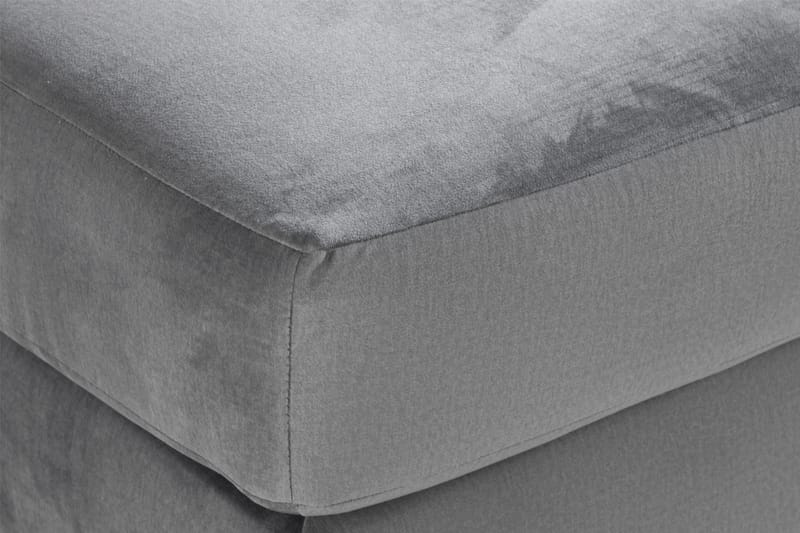 Trend Fotpall - Ljusgrå Sammet - Möbler - Stolar & fåtöljer - Pall & puff - Fotpall