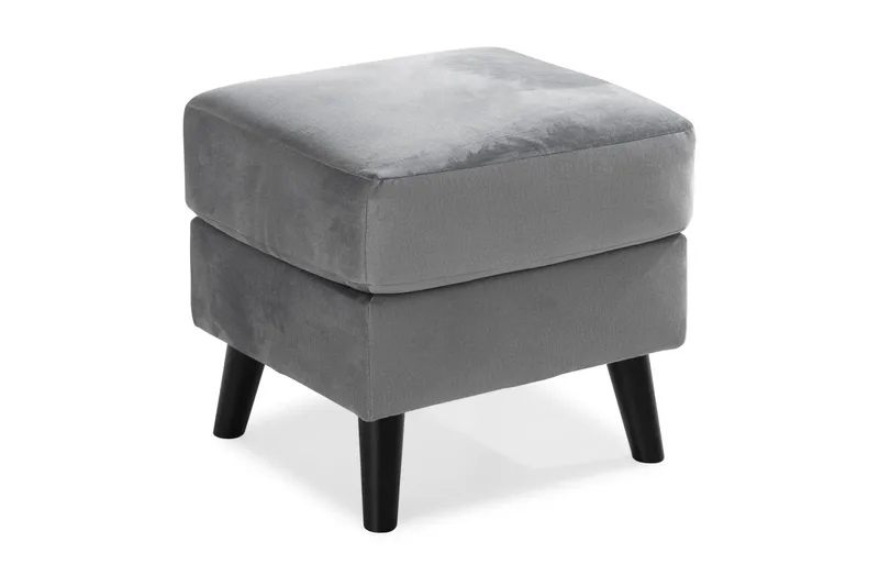 Trend Fotpall - Ljusgrå Sammet - Möbler - Stolar & fåtöljer - Pall & puff - Fotpall