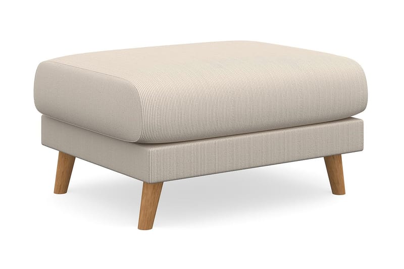 Trend Lyx Fotpall - Beige/Ek - Möbler - Stolar & fåtöljer - Pall & puff - Fotpall