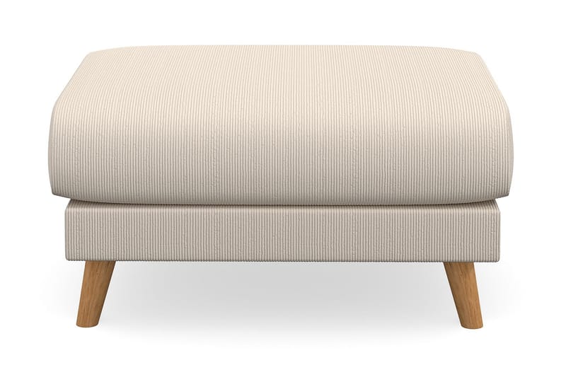 Trend Lyx Fotpall - Beige/Ek - Möbler - Stolar & fåtöljer - Pall & puff - Fotpall