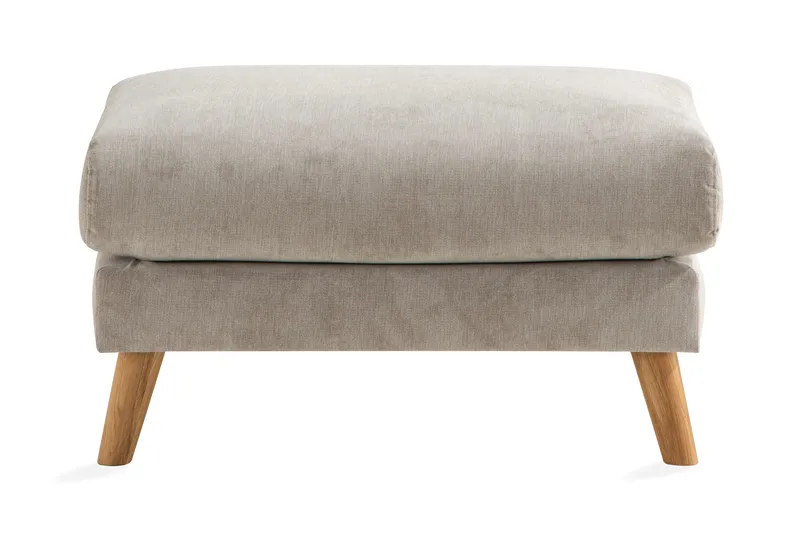 Trend Lyx Fotpall - Beige/Ek - Möbler - Stolar & fåtöljer - Pall & puff - Fotpall