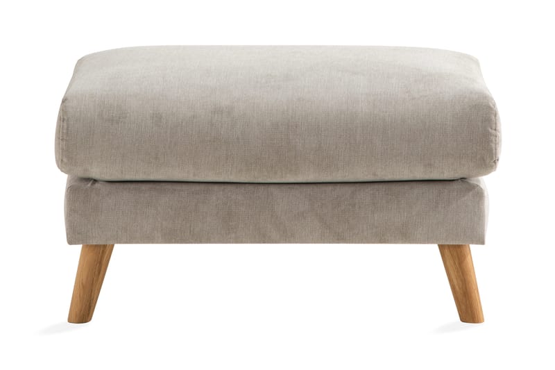 Trend Lyx Fotpall - Beige/Ek - Möbler - Stolar & fåtöljer - Pall & puff - Fotpall