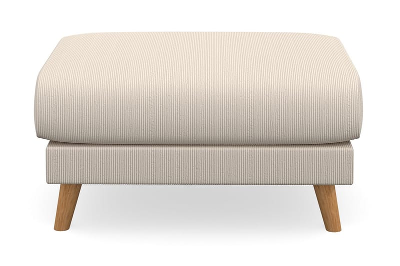 Trend Lyx Fotpall - Beige/Ek - Möbler - Stolar & fåtöljer - Pall & puff - Fotpall