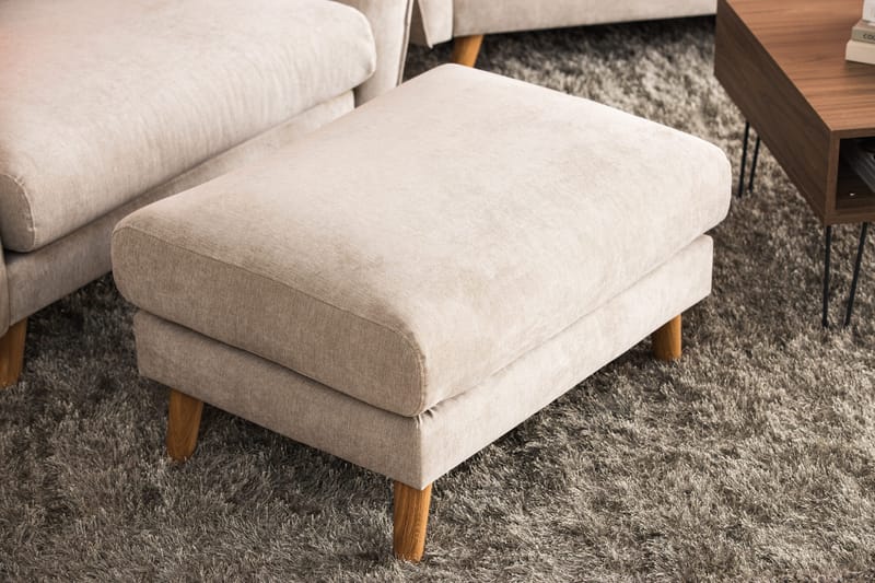 Trend Lyx Fotpall - Beige/Svart - Möbler - Stolar & fåtöljer - Pall & puff - Fotpall