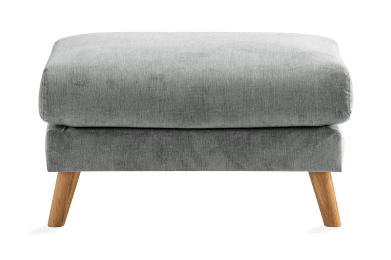 Trend Lyx Fotpall - Grå/Ek - Möbler - Stolar & fåtöljer - Pall & puff - Fotpall