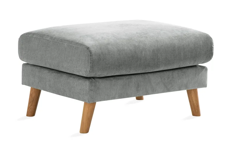 Trend Lyx Fotpall - Grå/Ek - Möbler - Stolar & fåtöljer - Pall & puff - Fotpall