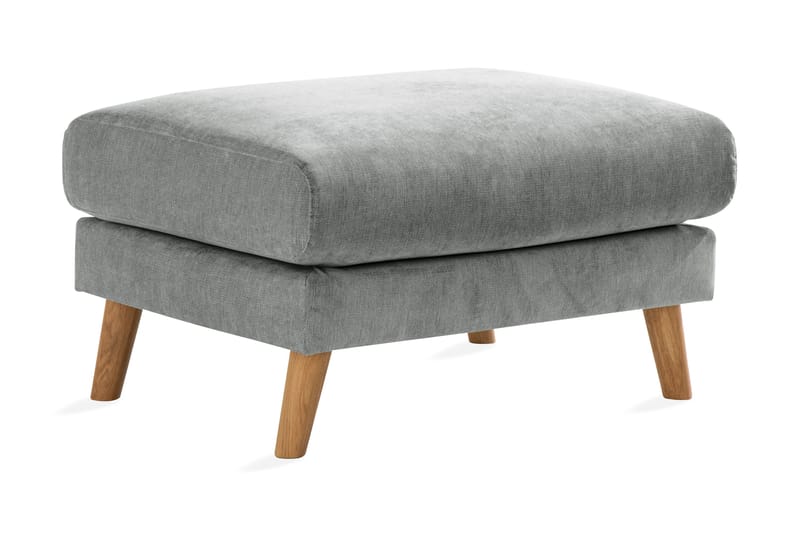 Trend Lyx Fotpall - Grå/Ek - Möbler - Stolar & fåtöljer - Pall & puff - Fotpall