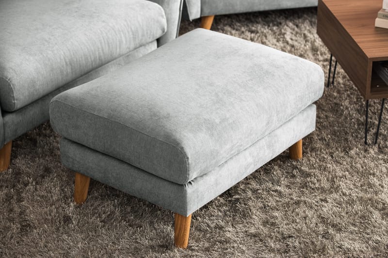 Trend Lyx Fotpall - Grå/Svart - Möbler - Stolar & fåtöljer - Pall & puff - Fotpall