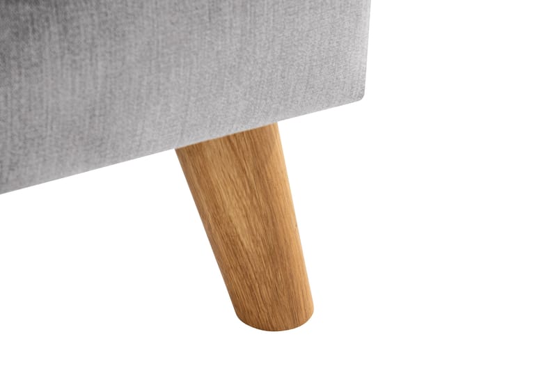 Trend Lyx Fotpall - Ljusgrå/Ek - Möbler - Stolar & fåtöljer - Pall & puff - Fotpall