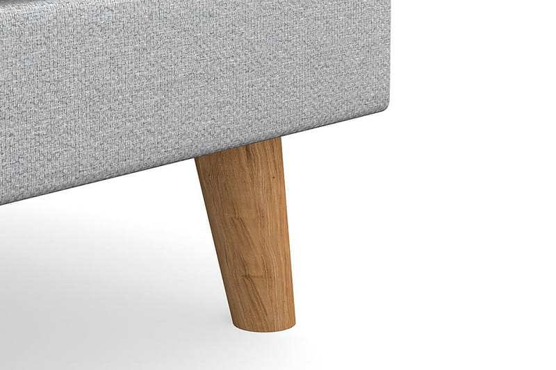 Trend Lyx Fotpall - Ljusgrå/Ek - Möbler - Stolar & fåtöljer - Pall & puff - Fotpall