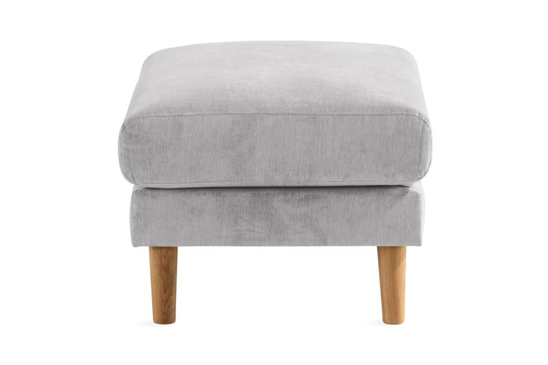Trend Lyx Fotpall - Ljusgrå/Ek - Möbler - Stolar & fåtöljer - Pall & puff - Fotpall