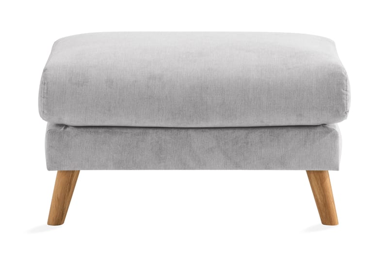 Trend Lyx Fotpall - Ljusgrå/Ek - Möbler - Stolar & fåtöljer - Pall & puff - Fotpall