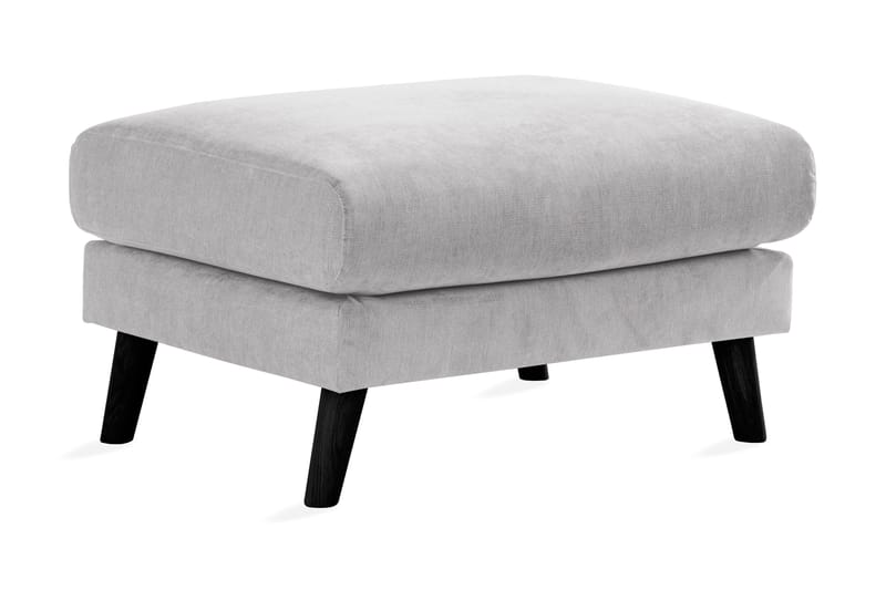 Trend Lyx Fotpall - Ljusgrå/Svart - Möbler - Stolar & fåtöljer - Pall & puff - Fotpall