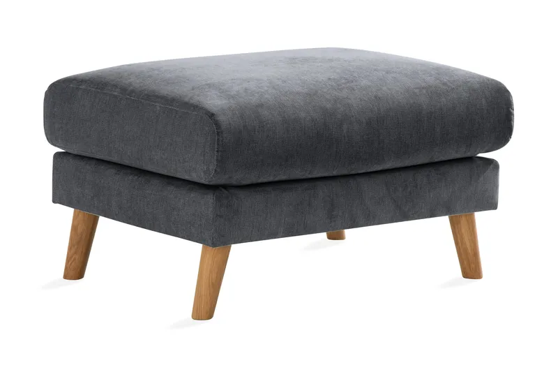 Trend Lyx Fotpall - Mörkgrå/Ek - Möbler - Stolar & fåtöljer - Pall & puff - Fotpall