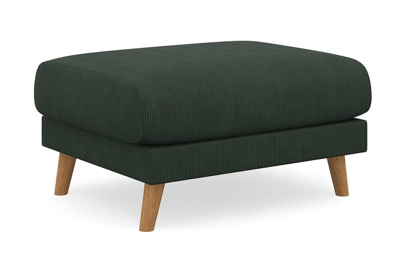 Trend Lyx Fotpall - Mörkgrön/Ek - Möbler - Stolar & fåtöljer - Pall & puff - Fotpall