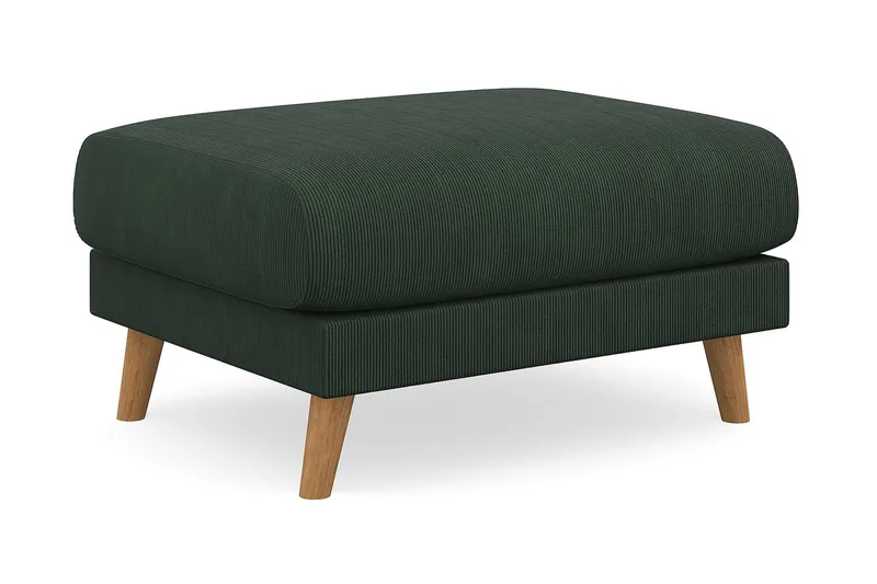 Trend Lyx Fotpall - Mörkgrön/Ek - Möbler - Stolar & fåtöljer - Pall & puff - Fotpall