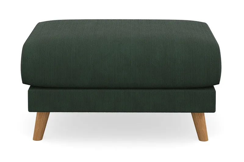 Trend Lyx Fotpall - Mörkgrön/Ek - Möbler - Stolar & fåtöljer - Pall & puff - Fotpall